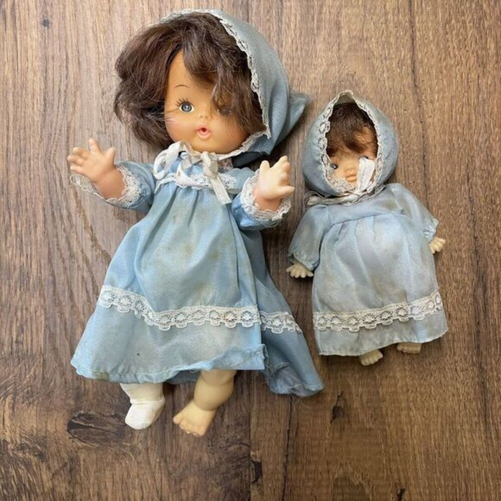 Vtg Baby Blue Eyes Doll Little Sister‎ Hong Kong Kresge Rare Spooky Creepy Prop